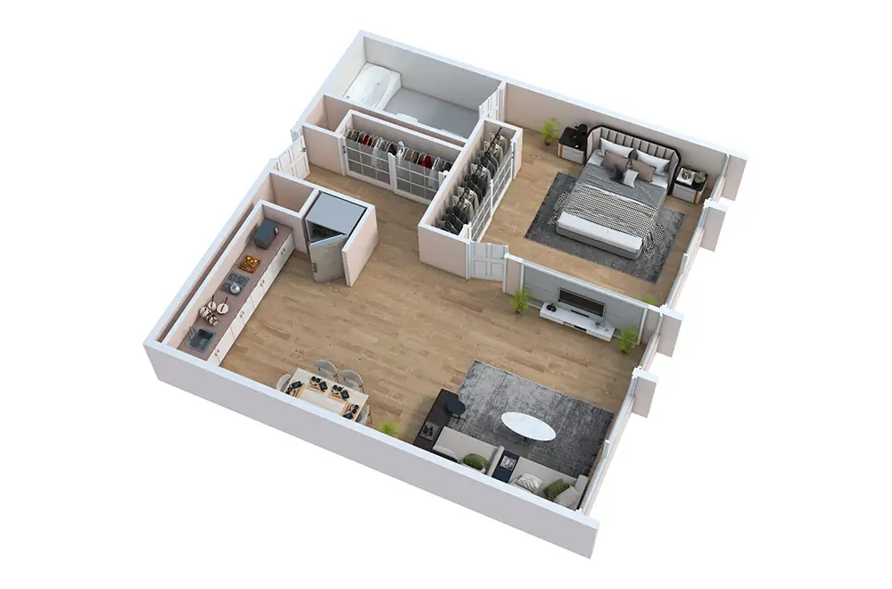 Floor Plan D – 1 Bed / 1 Bath Floor Plan D – 1 Bed / 1 Bath